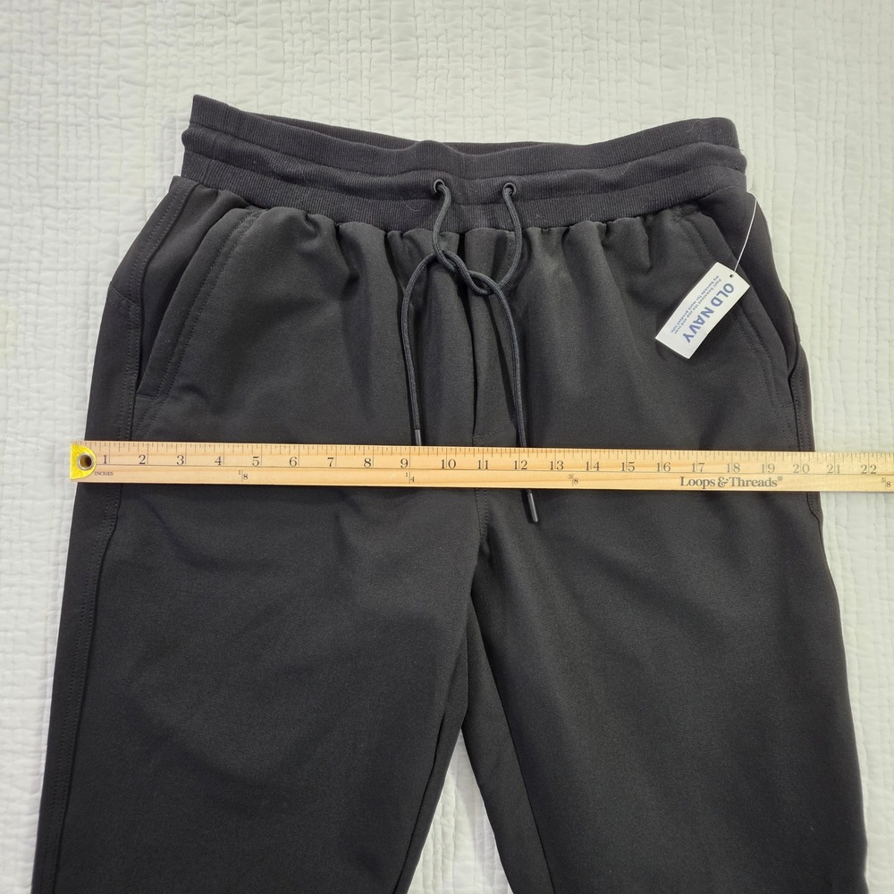 Old Navy StretchTech Joggers Mens Medium Black Water Repellent Stash Pocket NWT - Picture 7 of 12
